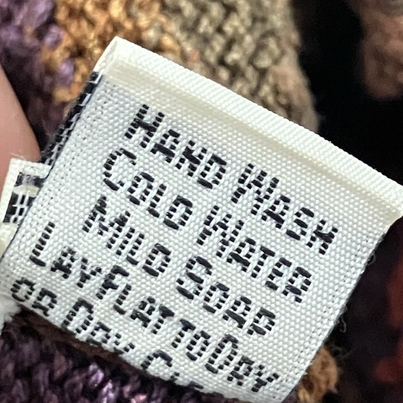 Peruvian Connection Pima Cotton Sweater Vest Womens Large Art Knit Paisley Boho - Picture 6 of 7